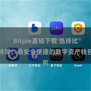 Bitpie直链下载 选择比特派：最安全便捷的数字资产钱包