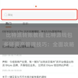 比特派转账教程 比特派钱包多链资产管理技巧：全面攻略