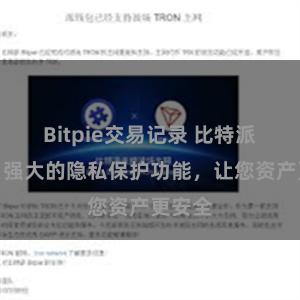 Bitpie交易记录 比特派钱包：强大的隐私保护功能，让您资产更安全