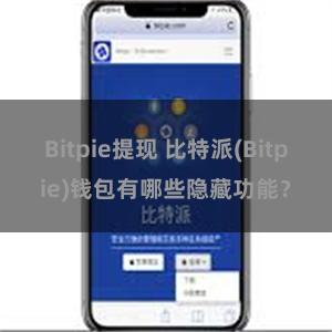 Bitpie提现 比特派(Bitpie)钱包有哪些隐藏功能？