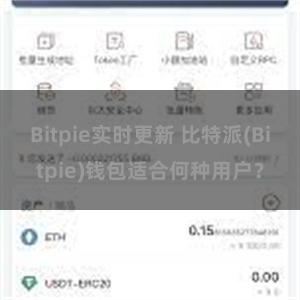 Bitpie实时更新 比特派(Bitpie)钱包适合何种用户？