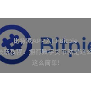 比特派APP入口 Bitpie钱包最新教程：拥有数字货币就是这么简单!