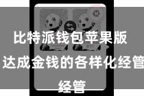 比特派钱包苹果版  达成金钱的各样化经管